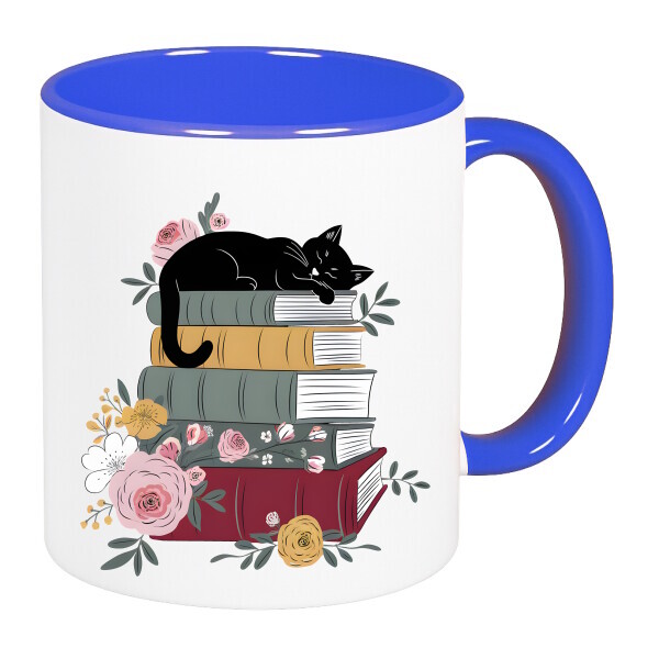 Színes fülű és belsejű bögre