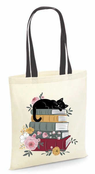 Vászontáska - színes fülű 