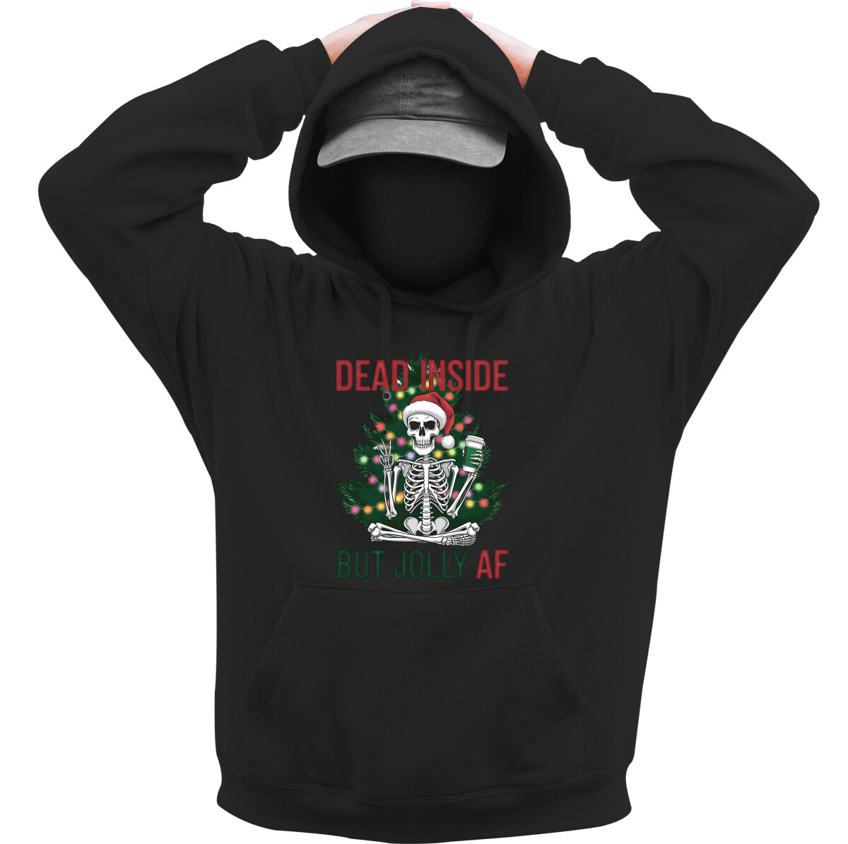 Kapucnis belebújós pulóver