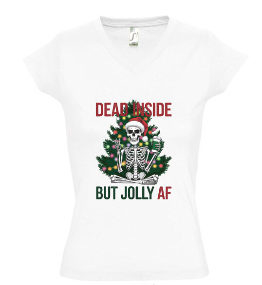 Női V nyakú póló