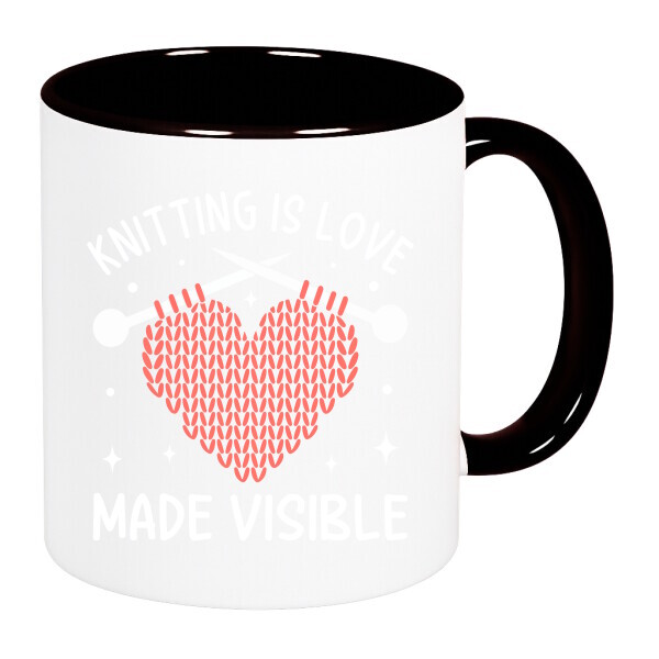 Színes fülű és belsejű bögre