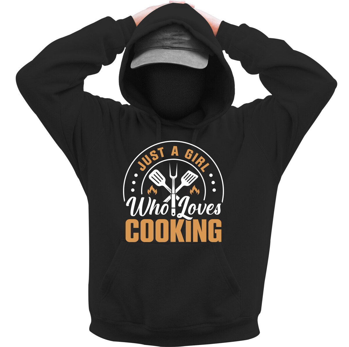 Kapucnis belebújós pulóver