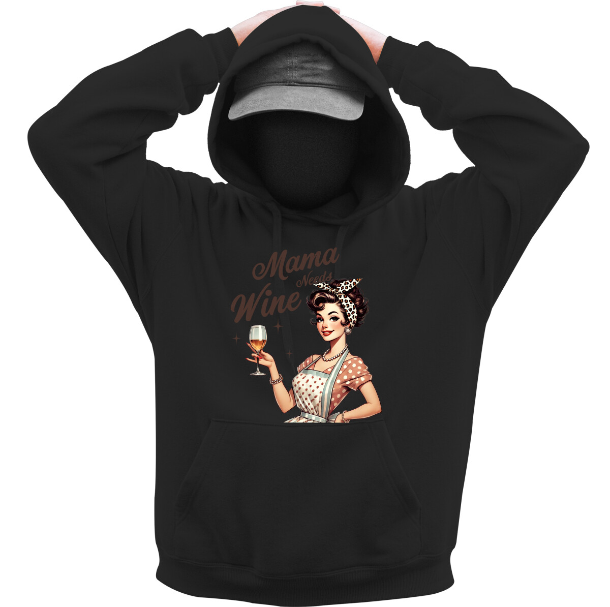 Kapucnis belebújós pulóver