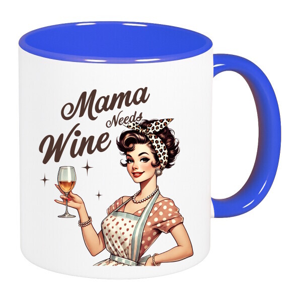 Színes fülű és belsejű bögre