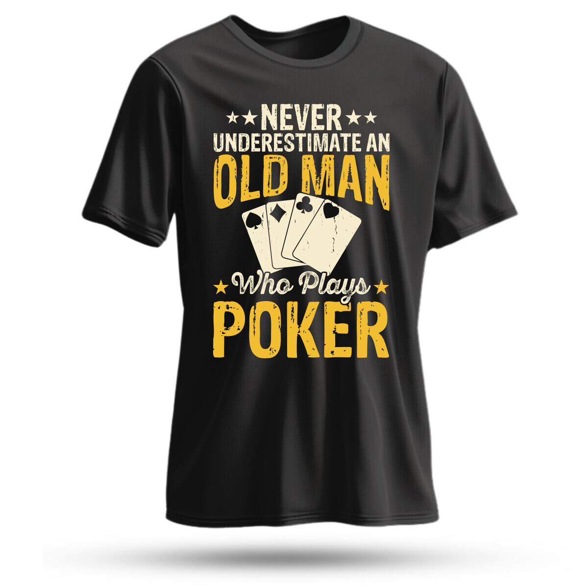 Old man play poker