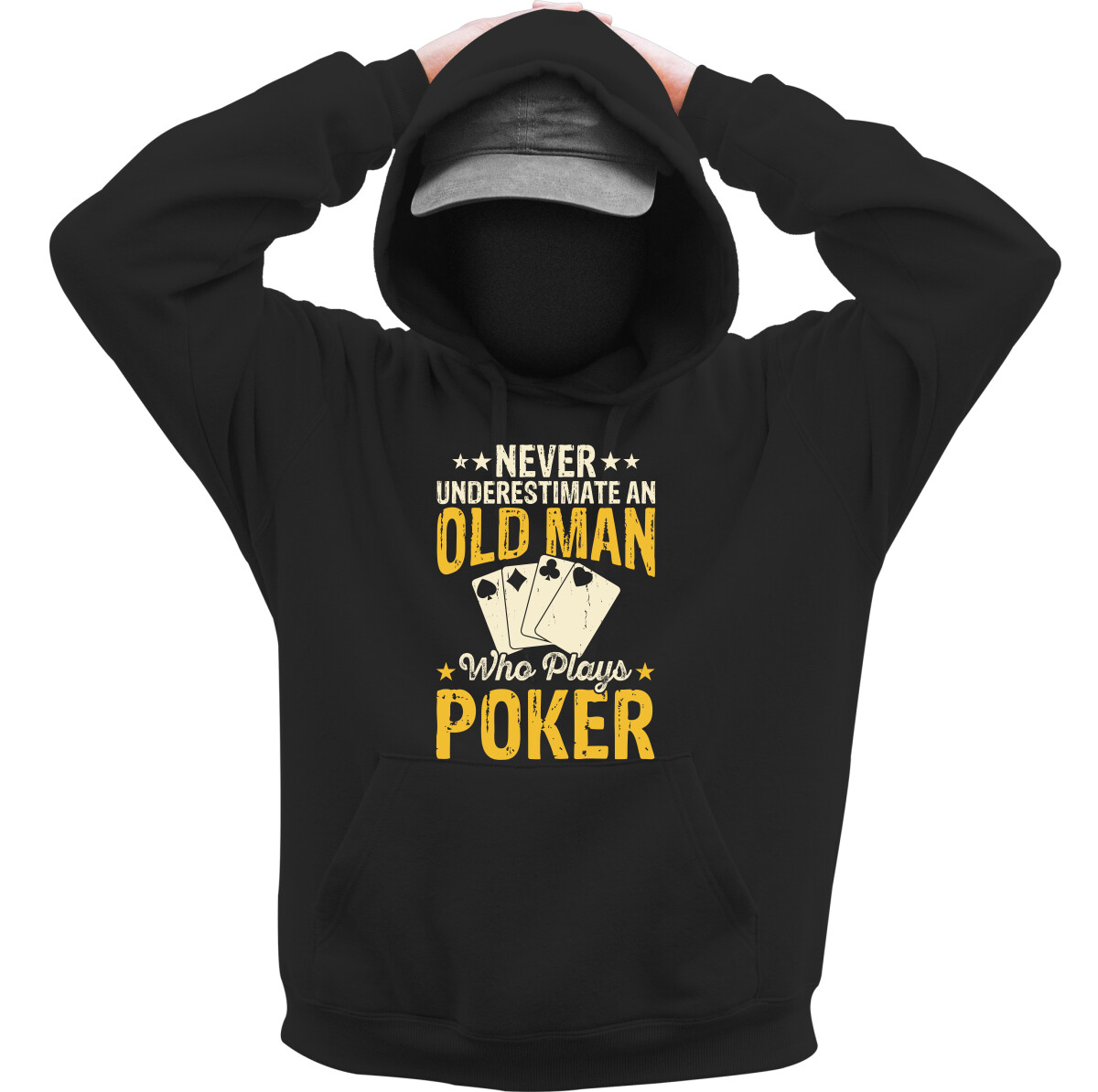 Kapucnis belebújós pulóver