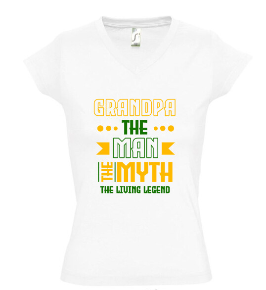 Női V nyakú póló