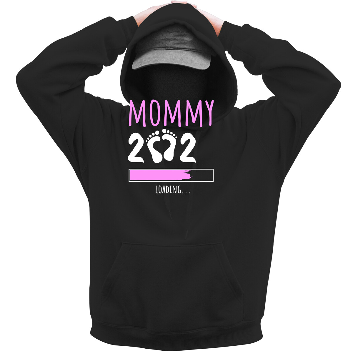 Kapucnis belebújós pulóver