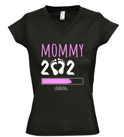 Női V nyakú póló