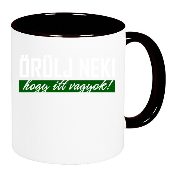 Színes fülű és belsejű bögre