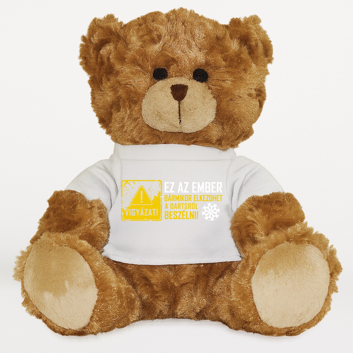 Plüssmaci egyedi pólóval