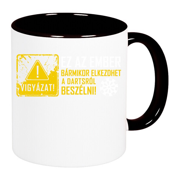 Színes fülű és belsejű bögre