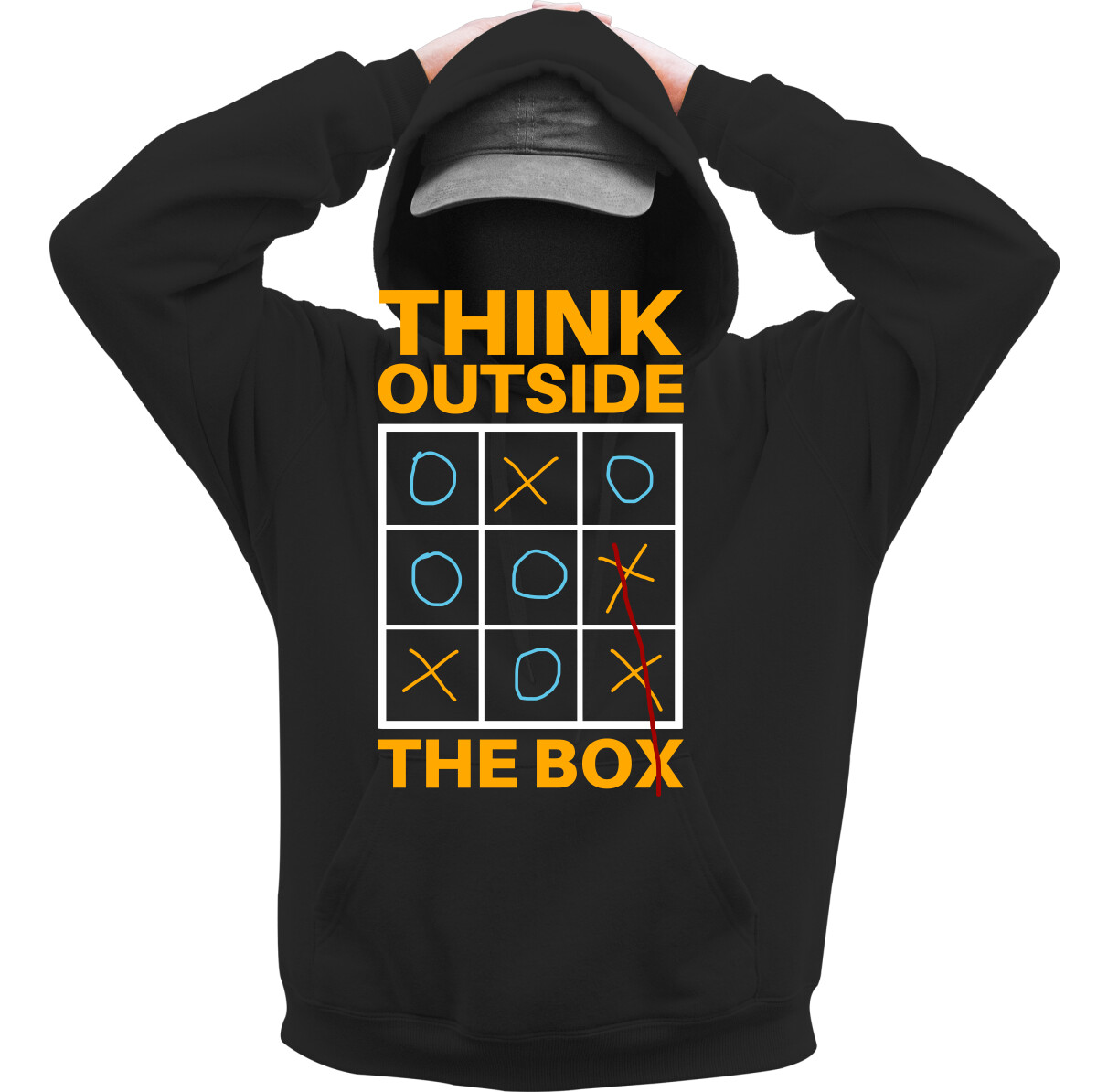 Kapucnis belebújós pulóver