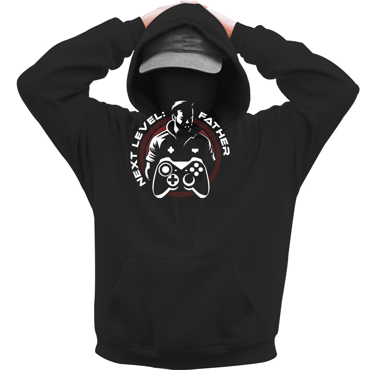 Kapucnis belebújós pulóver