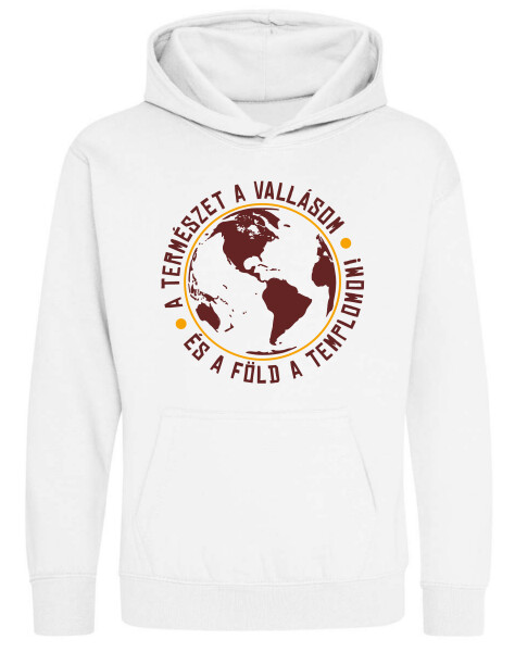 Kapucnis belebújós gyerek pulóver