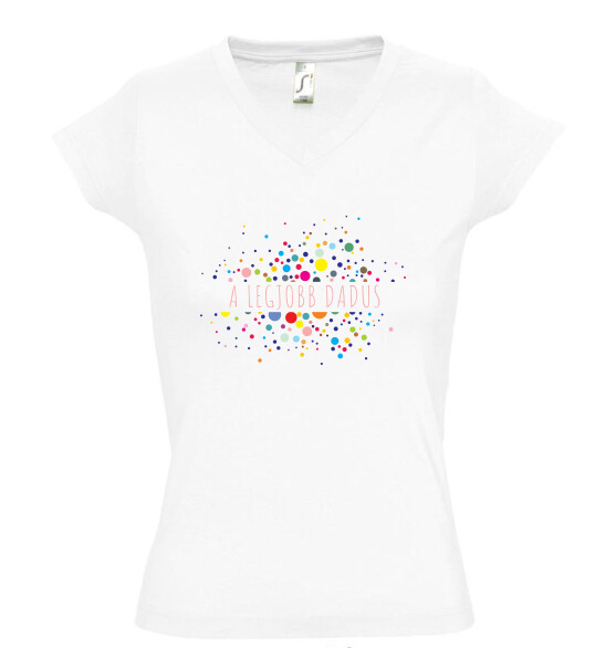 Női V nyakú póló