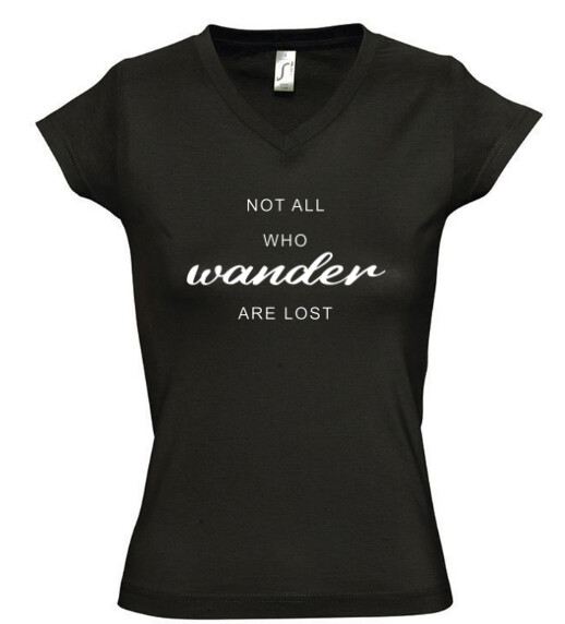 Női V nyakú póló