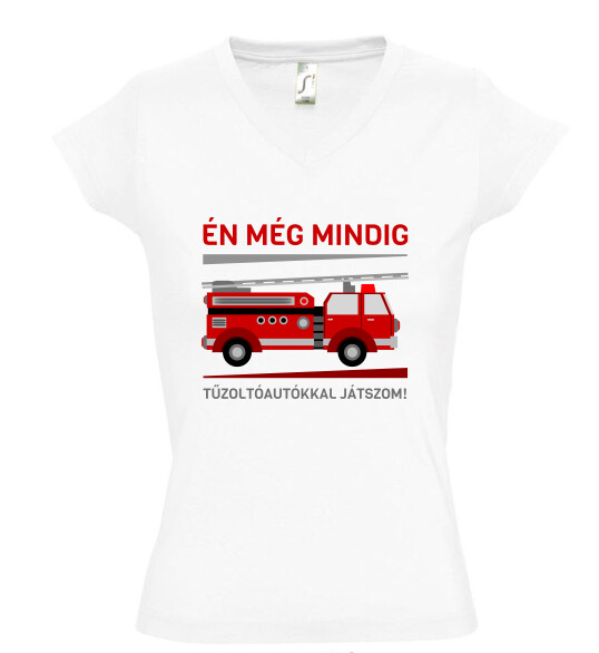 Női V nyakú póló