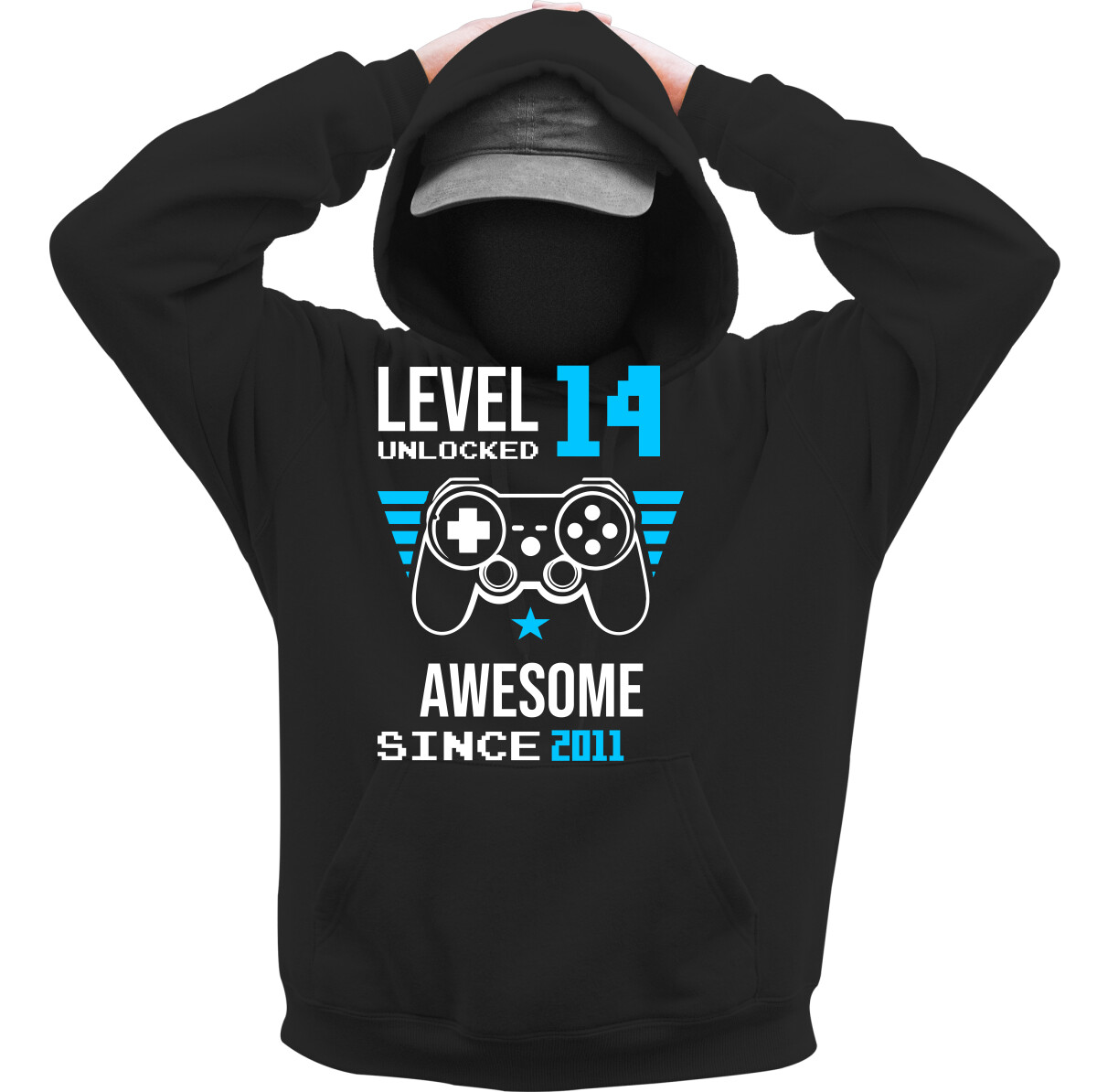 Kapucnis belebújós pulóver