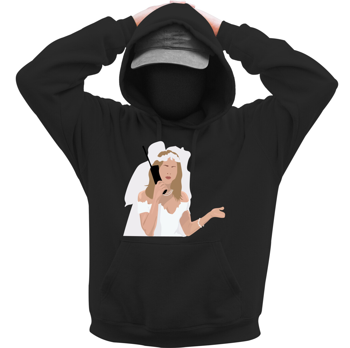 Kapucnis belebújós pulóver