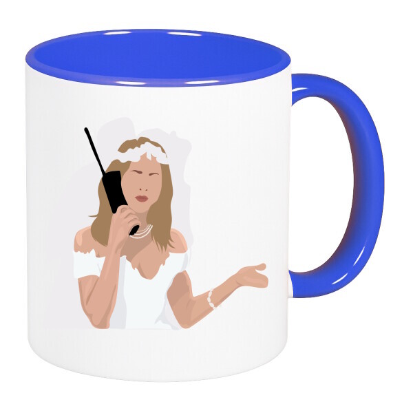 Színes fülű és belsejű bögre