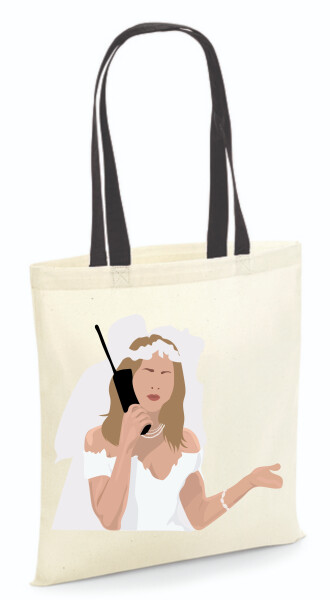 Vászontáska - színes fülű 