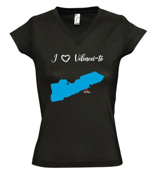 Női V nyakú póló