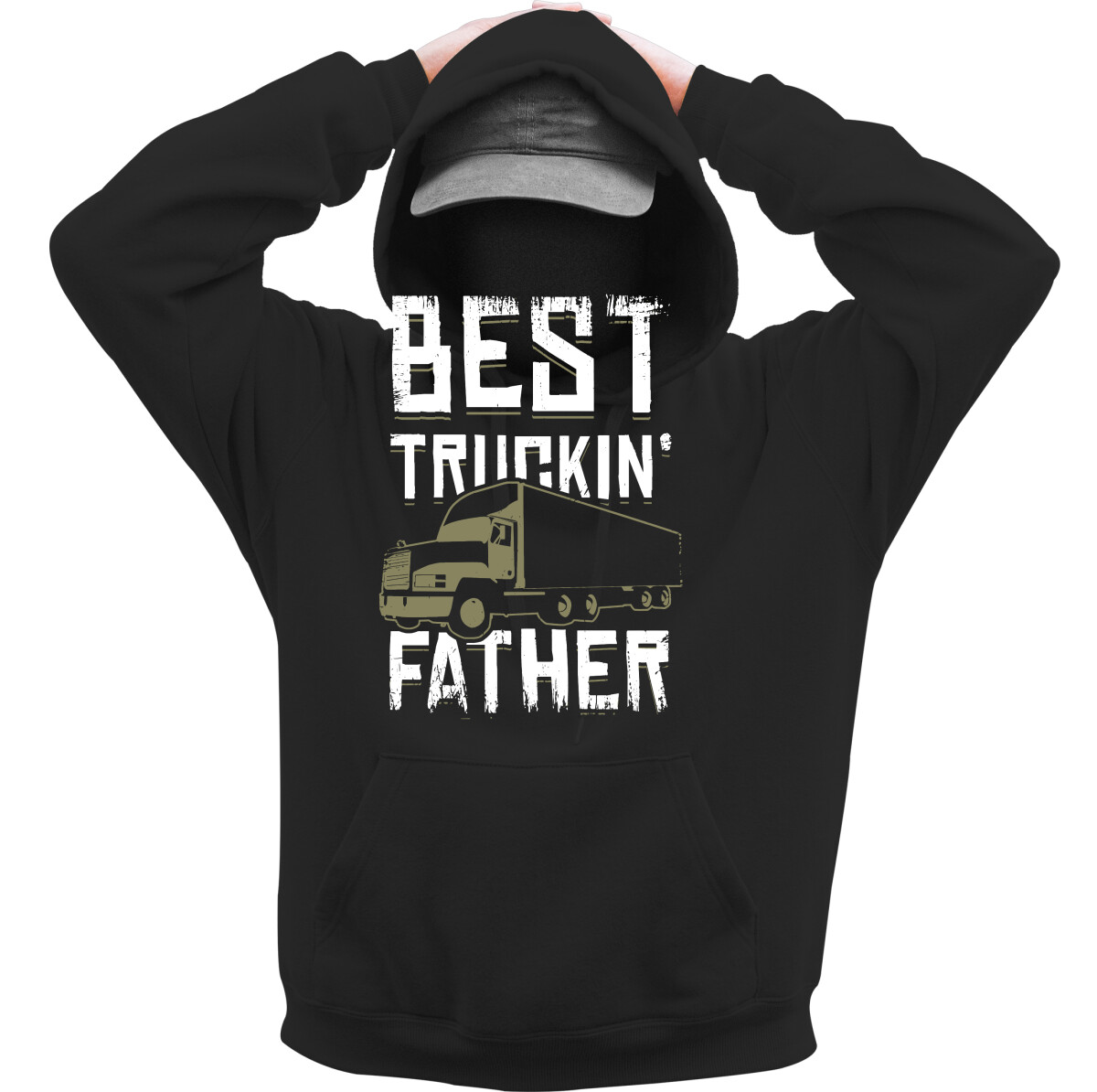 Kapucnis belebújós pulóver