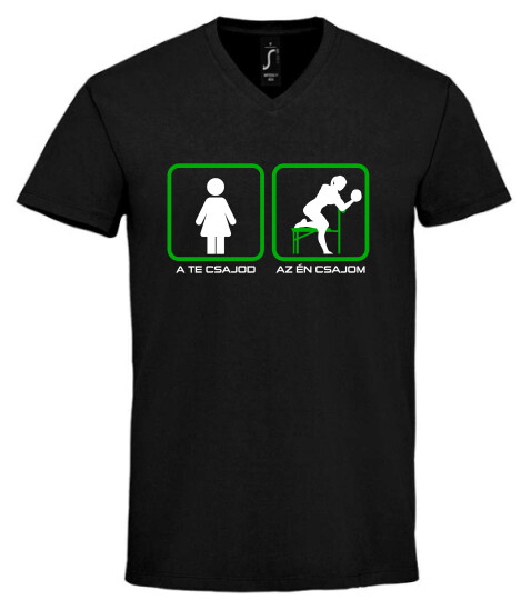 Unisex V nyakú póló