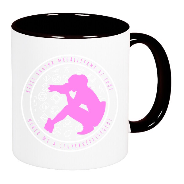 Színes fülű és belsejű bögre