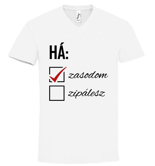 Unisex V nyakú póló