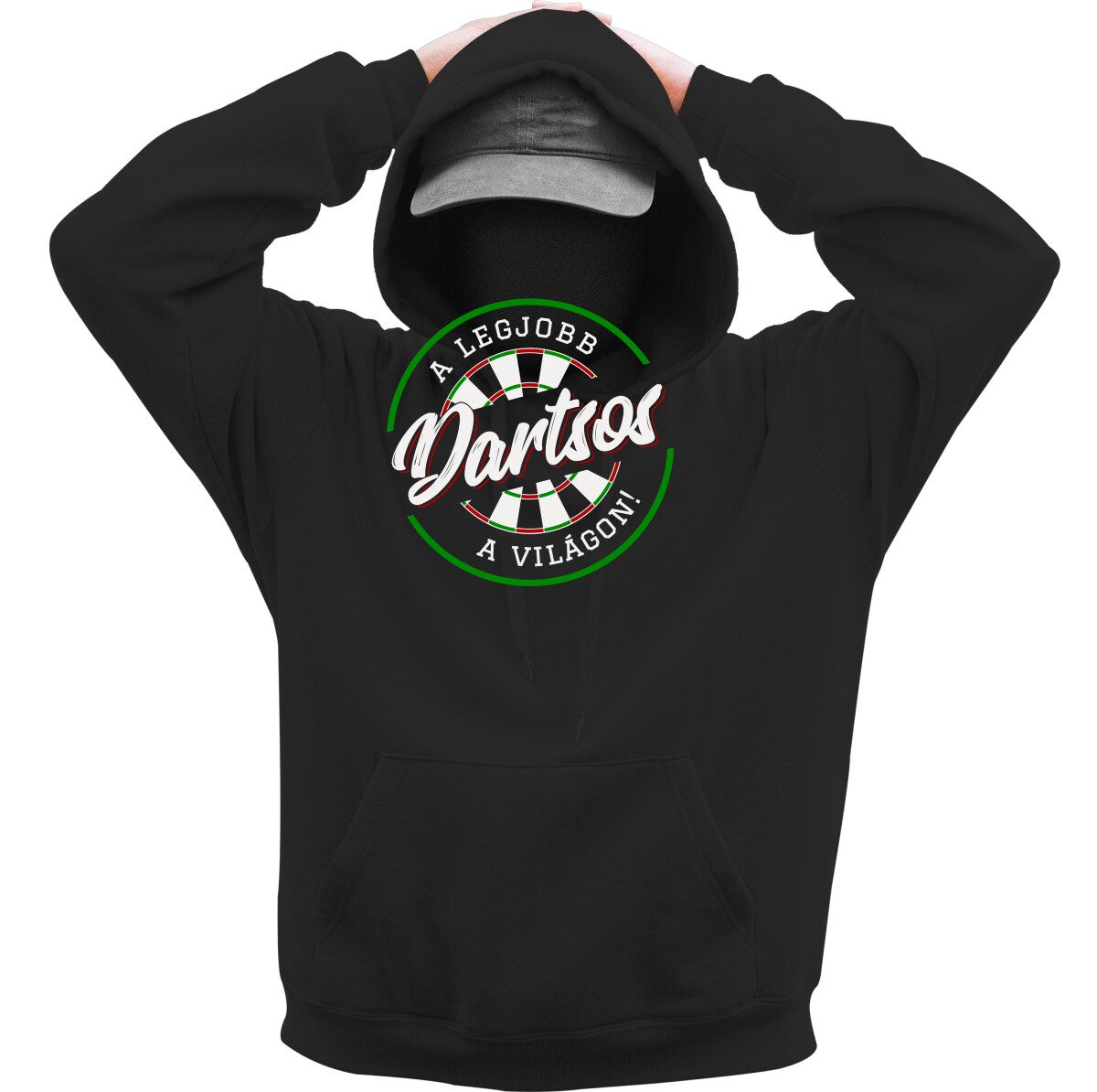 Kapucnis belebújós pulóver