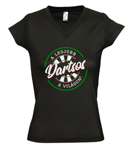 Női V nyakú póló