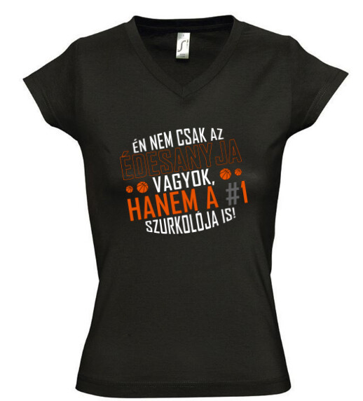 Női V nyakú póló