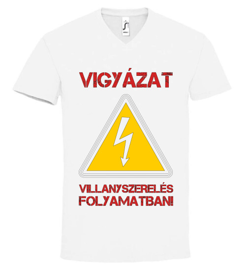 Unisex V nyakú póló