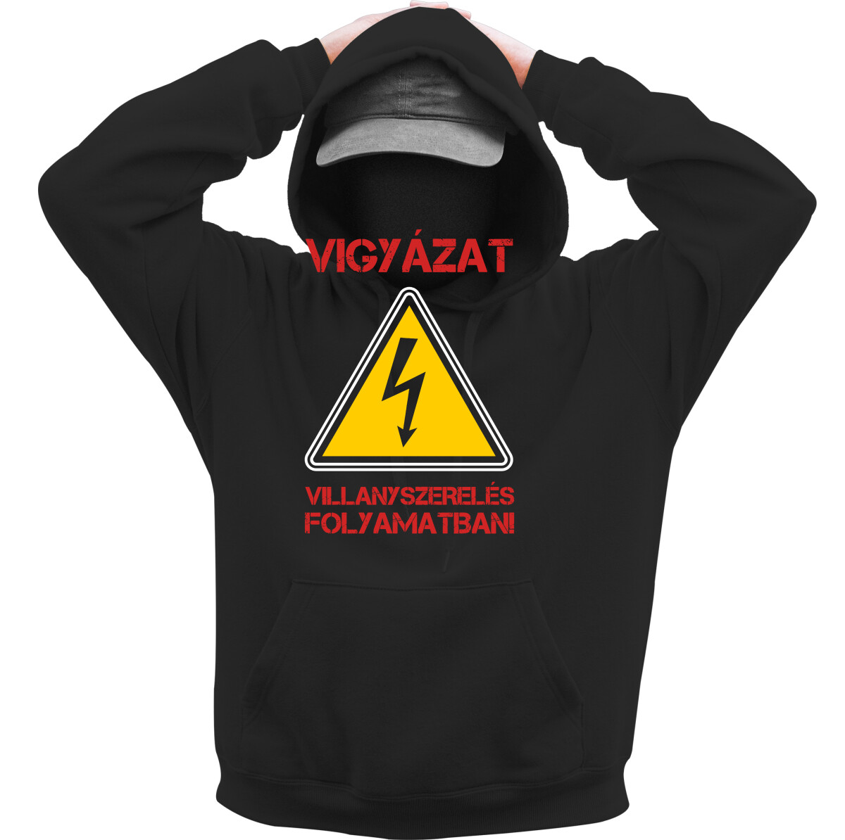 Kapucnis belebújós pulóver