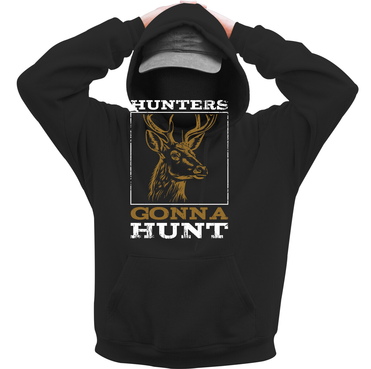 Kapucnis belebújós pulóver