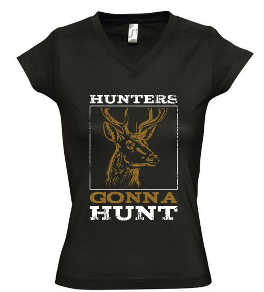 Női V nyakú póló