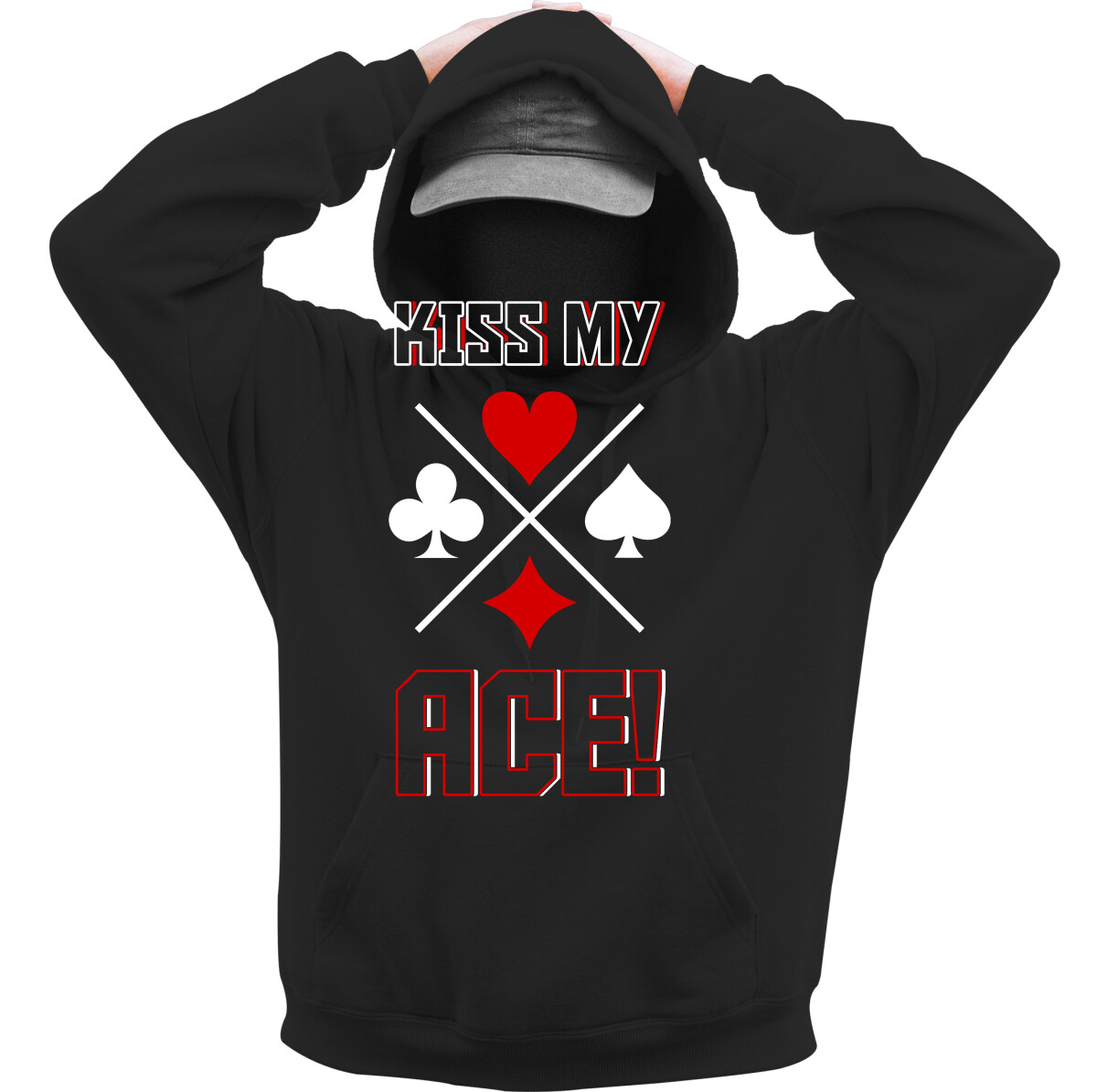 Kapucnis belebújós pulóver