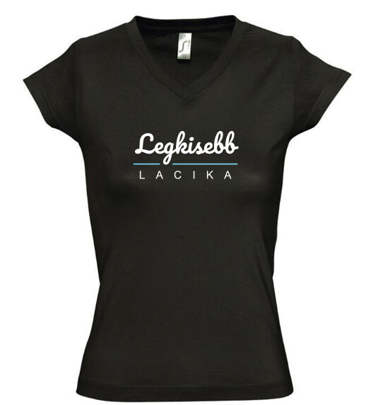 Női V nyakú póló