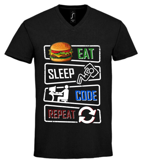 Unisex V nyakú póló