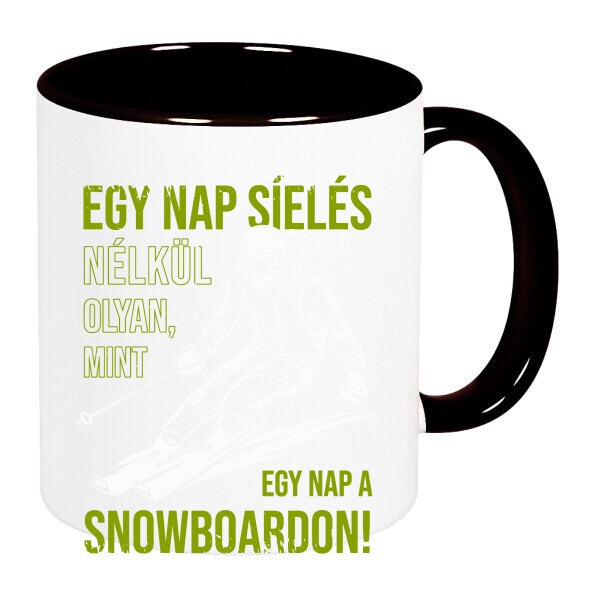 Színes fülű és belsejű bögre