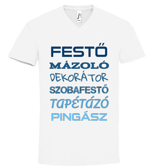 Unisex V nyakú póló