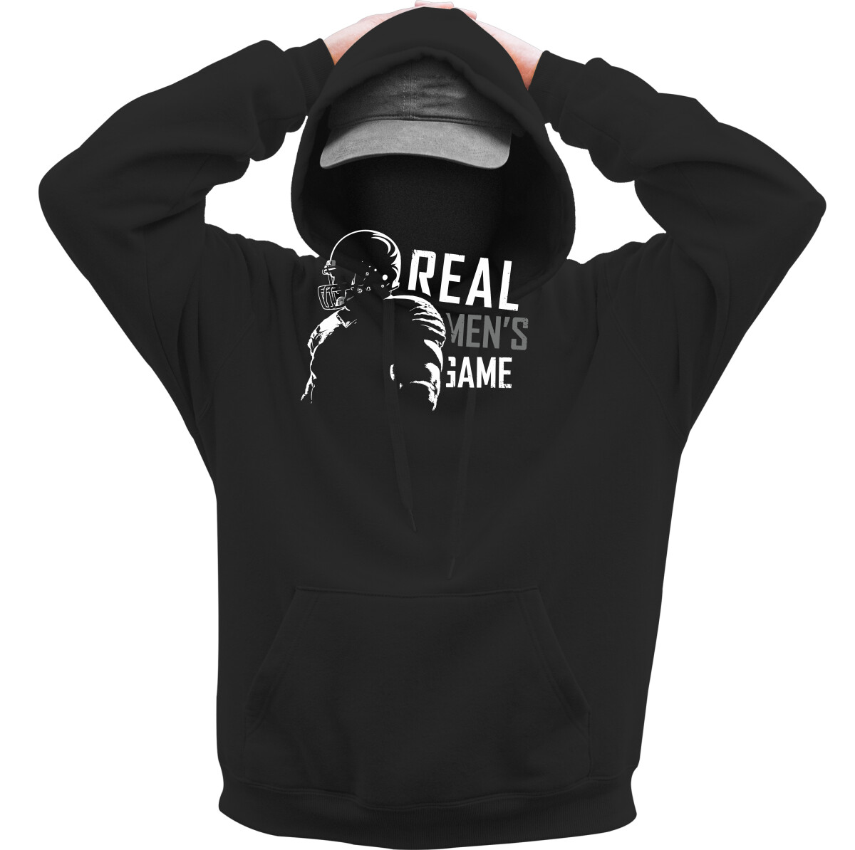 Kapucnis belebújós pulóver