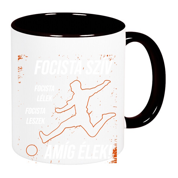 Színes fülű és belsejű bögre