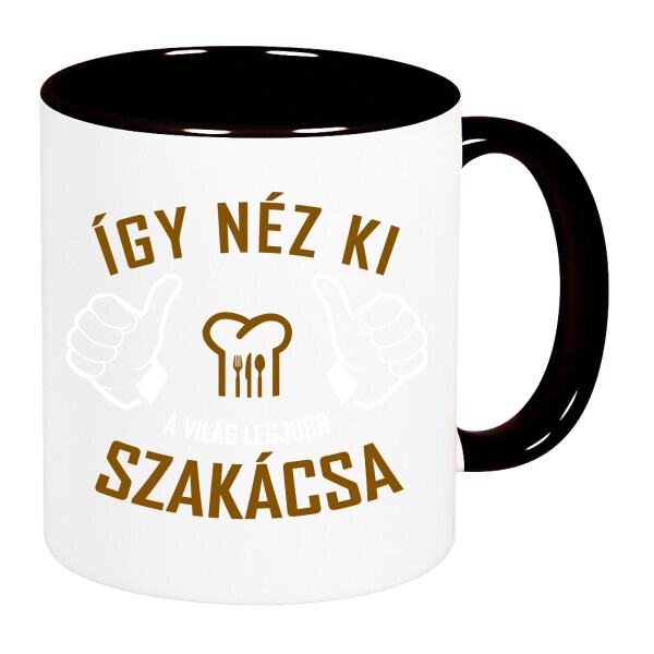 Színes fülű és belsejű bögre