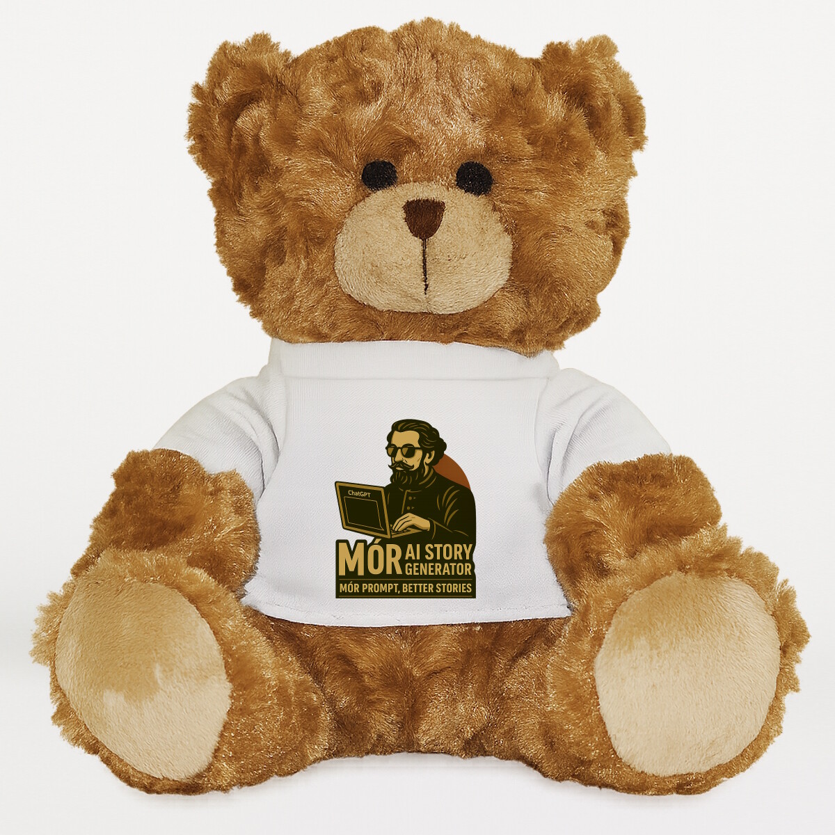 Plüssmaci egyedi pólóval