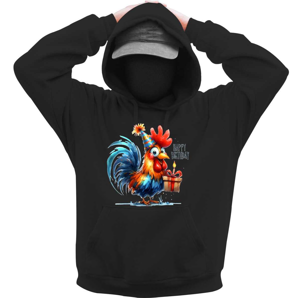 Kapucnis belebújós pulóver