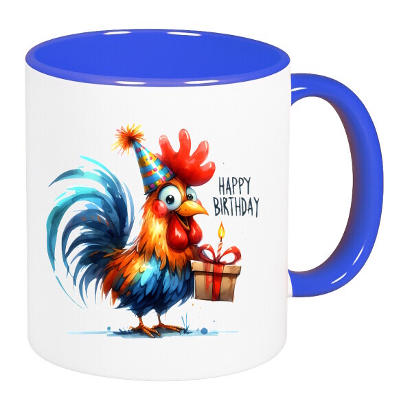 Színes fülű és belsejű bögre