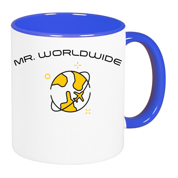 Színes fülű és belsejű bögre